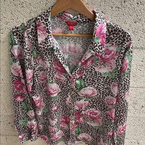 Guess Cheetah Print Blouse